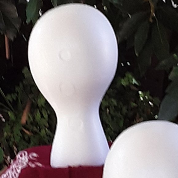 Styrofoam Heads Set of 2 Wigs Beauty Mannequin Dolls Crafts Display No Bundling - Picture 12 of 16